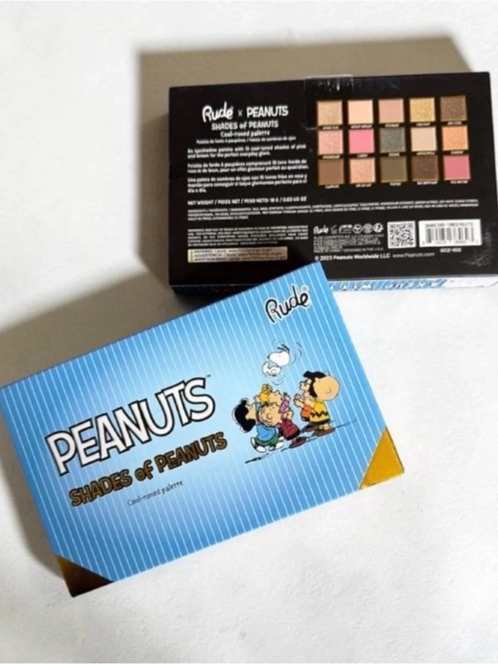Rude X Peanuts. Shades of Peanuts Cool-tone Eyeshadow Palette with 15 sh…